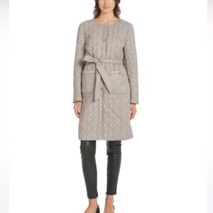 PATTY KIM Gray Quilted Puffer Coat